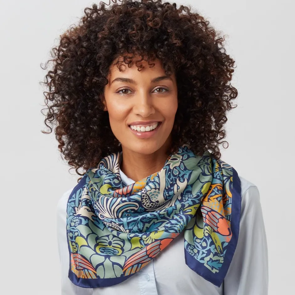 The Met Store Scarves & Wraps*William Morris Peacock and Dragon Square Silk Scarf