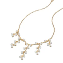 The Met Store Jewelry Sets*Willow Catkins Pearl Bib Necklace and Drop Earrings Set