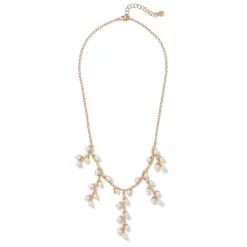 The Met Store Jewelry Sets*Willow Catkins Pearl Bib Necklace and Drop Earrings Set